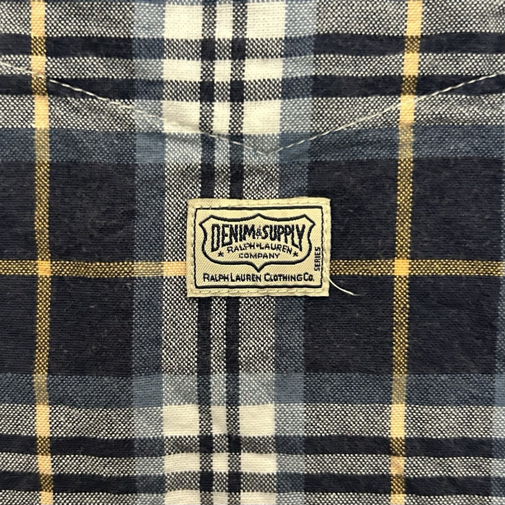 Denim &‎ Supply Ralph Lauren Men's Size XL Plaid Long Sleeve Button Front Shirt